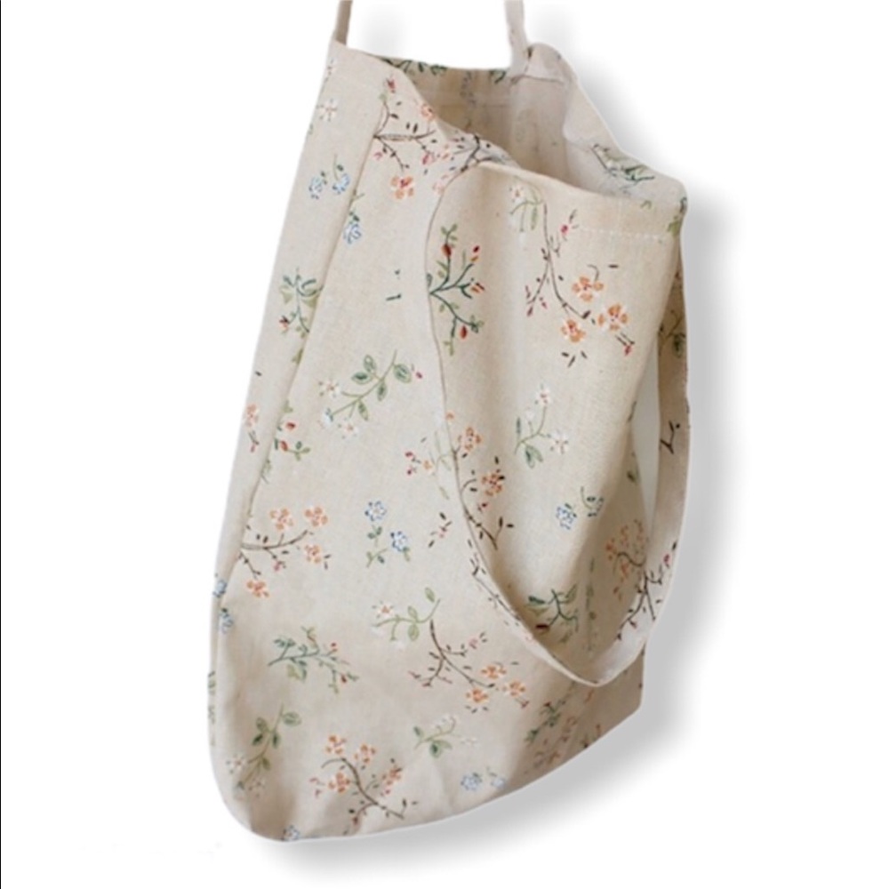 Canvas Floral Tote Bag